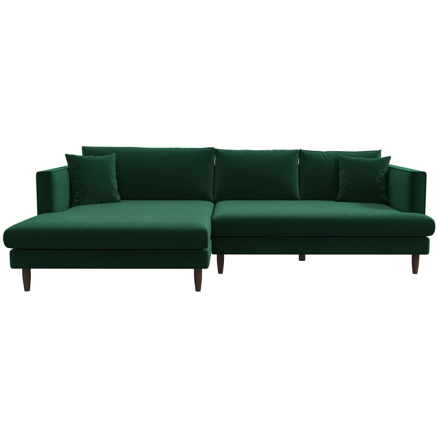 Blake 107" Green L-Shaped Sectional Sofa Left Facing