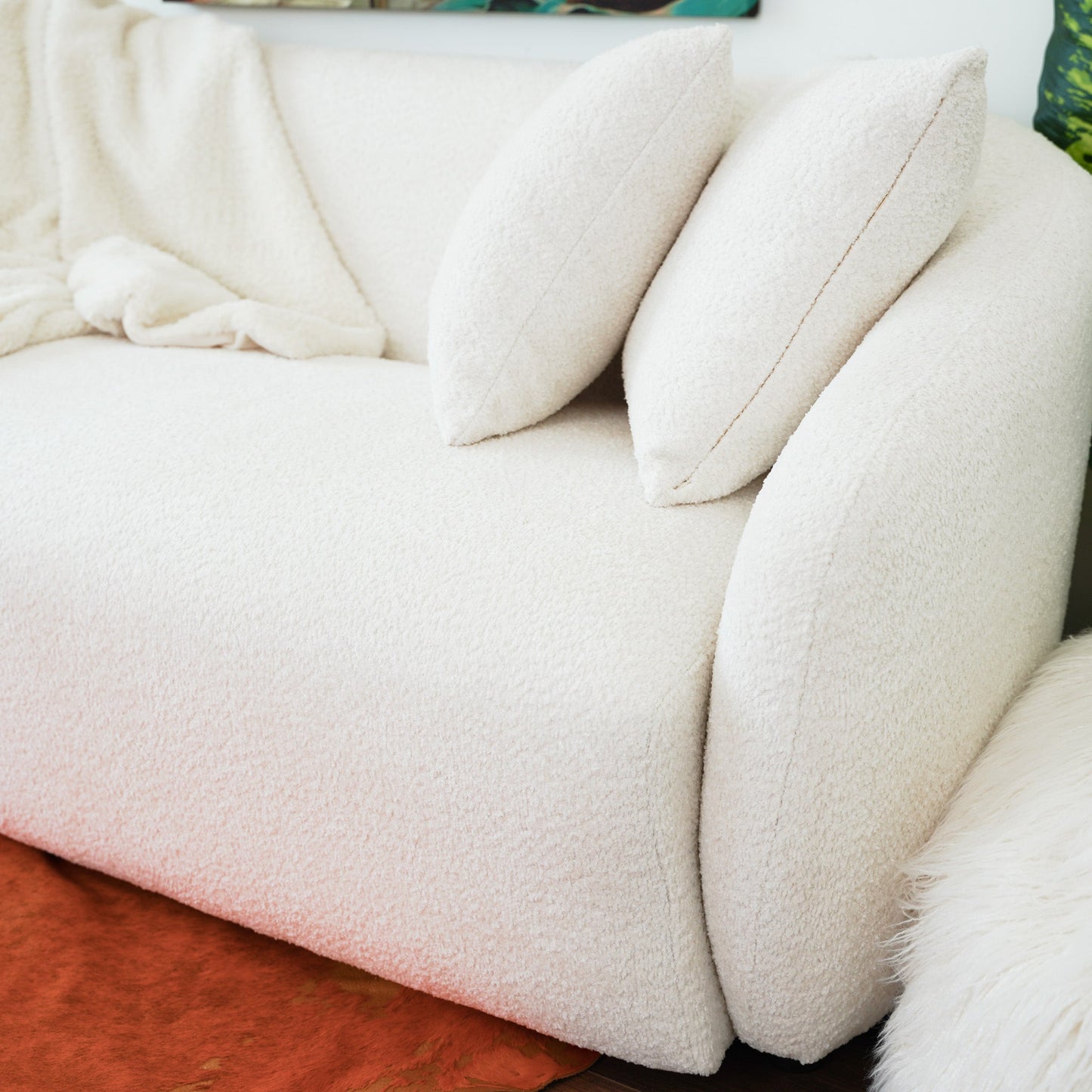 Linden Ivory Boucle Sofa