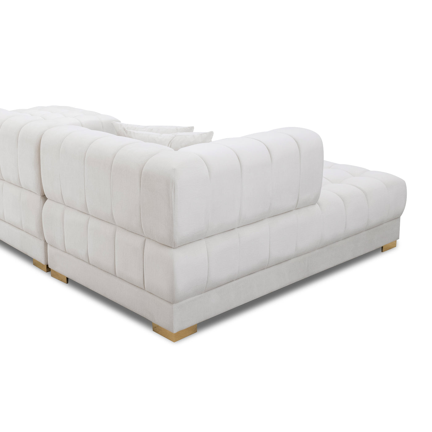 Marlow 142" Ivory Velvet U Shape Corner Sectional