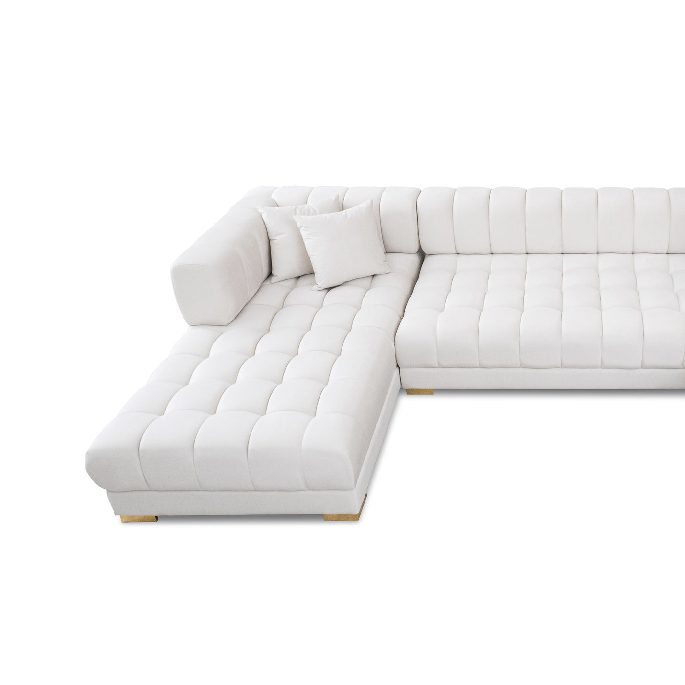 Marlow 142" Ivory Velvet U Shape Corner Sectional