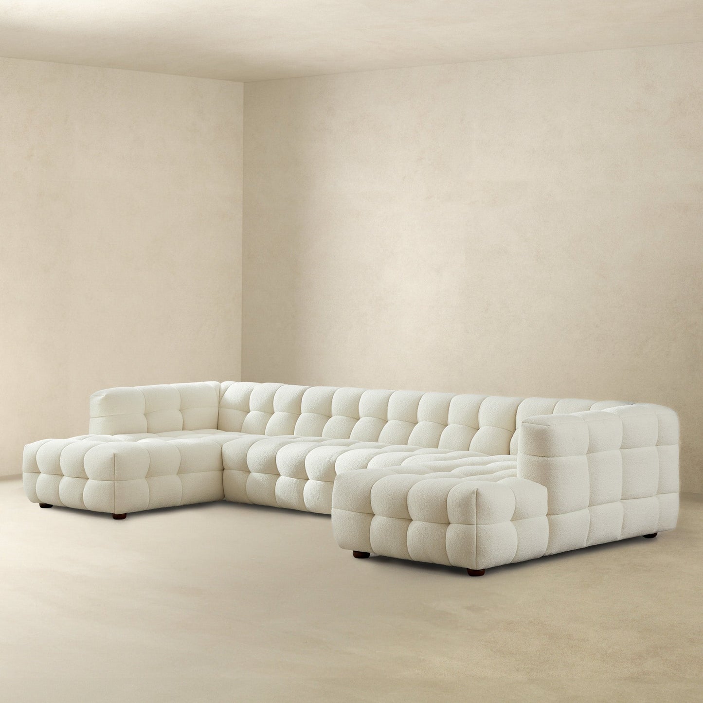 Morrison 155" U Shape Corner Sofa (Cream Boucle)