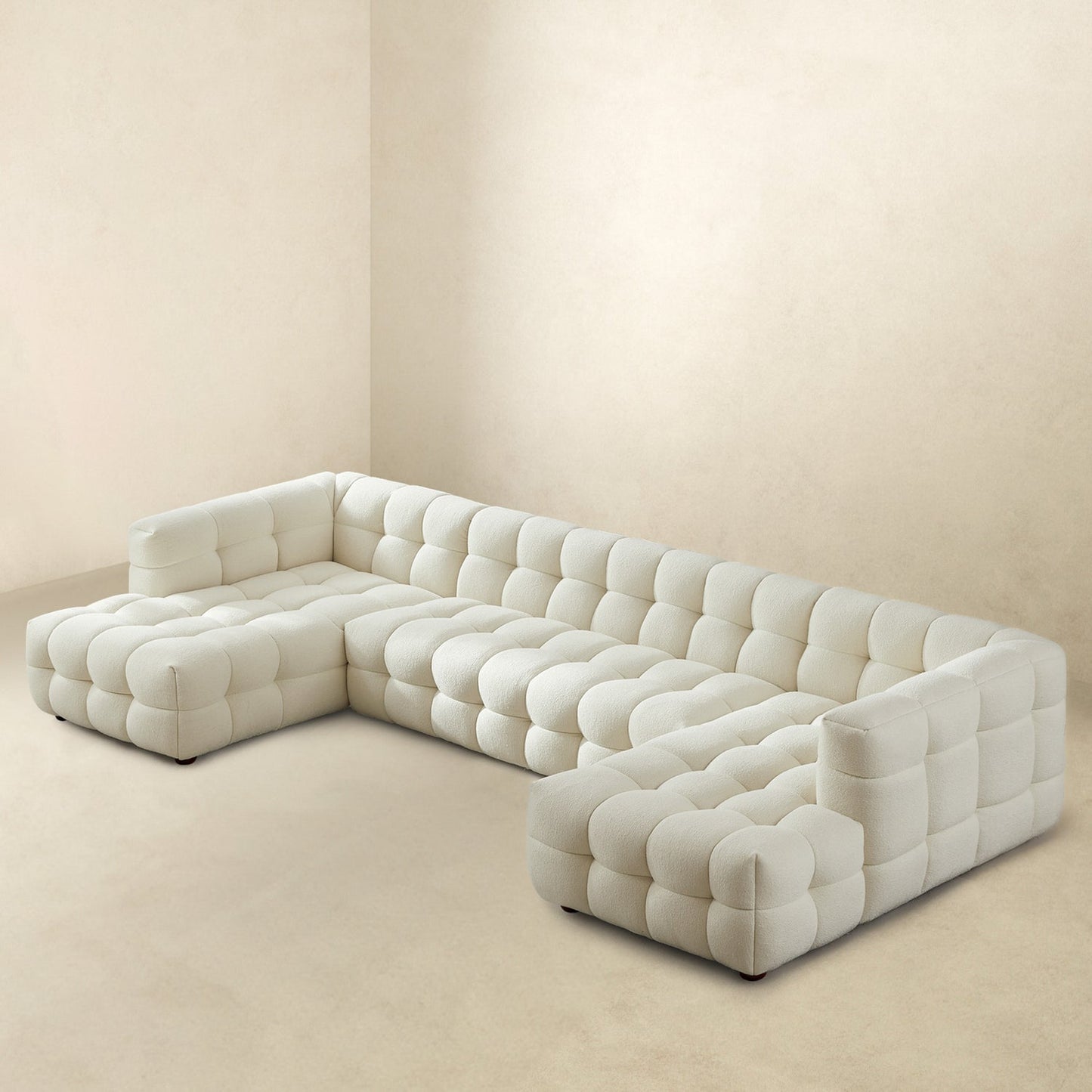 Morrison 155" U Shape Corner Sofa (Cream Boucle)