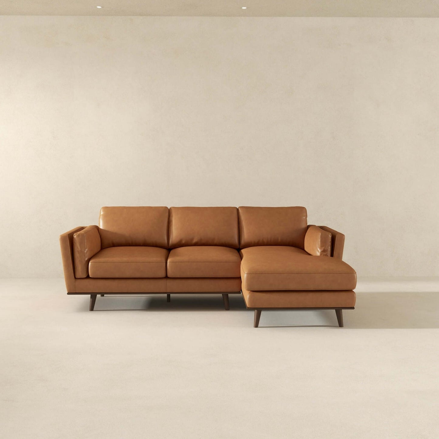 Chase 92" Genuine Leather RAF Sectional