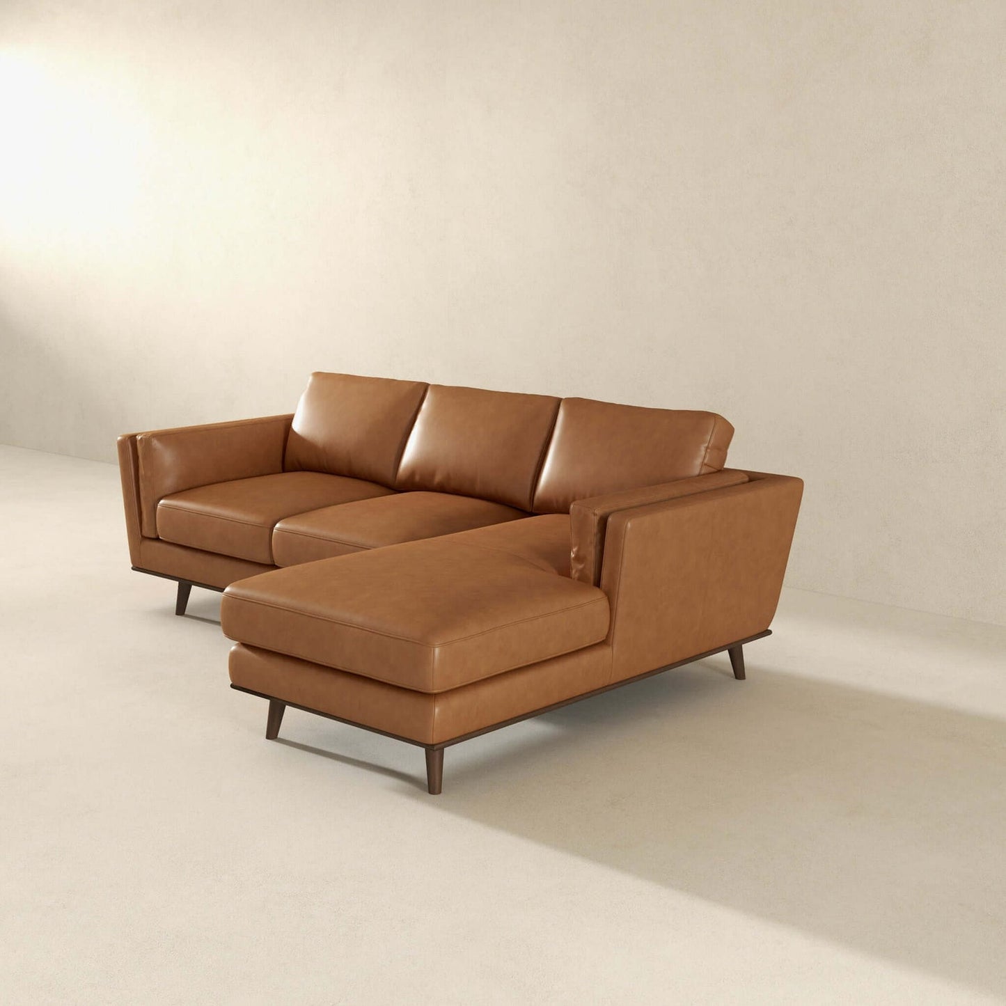 Chase 92" Genuine Leather RAF Sectional