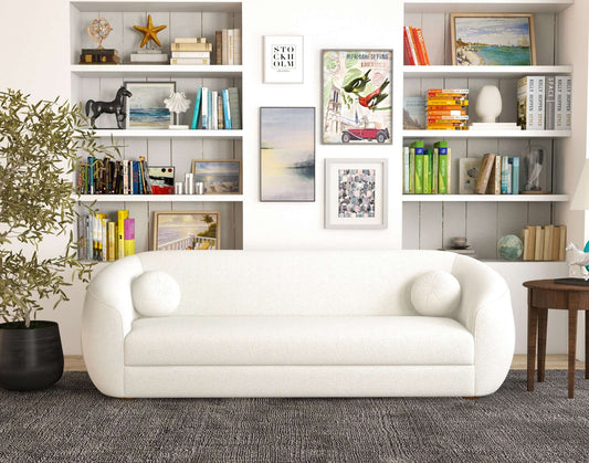 Melinda 87" Cream Boucle Sofa