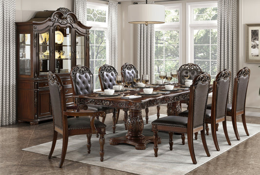 Adelina Cherry Birch Veneer Extendable 7pc Dining Room Set 1468