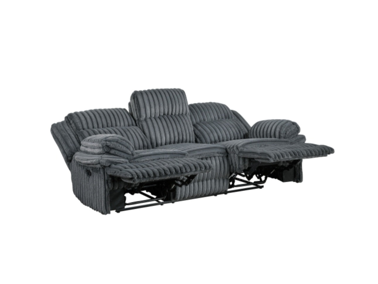 Goodland Dark Gray Reclining Sofa and Loveseat 9577