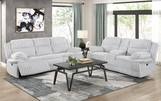 Goodland Gray Reclining Sofa and Loveseat 9577