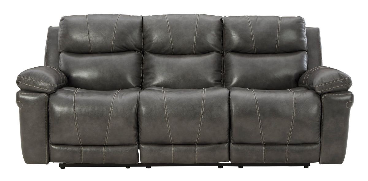 Edmar Charcoal POWER Sofa and Loveseat U64806