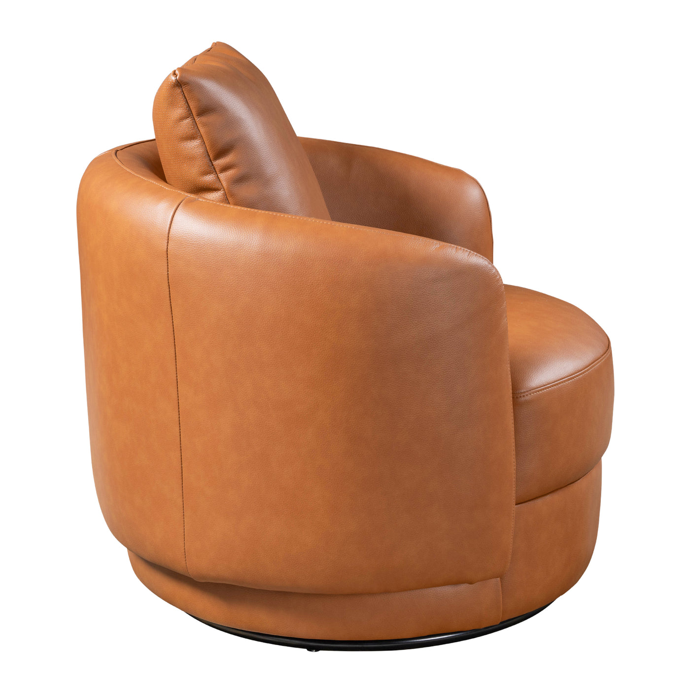 Dylan Cognac Leather Swivel Chair