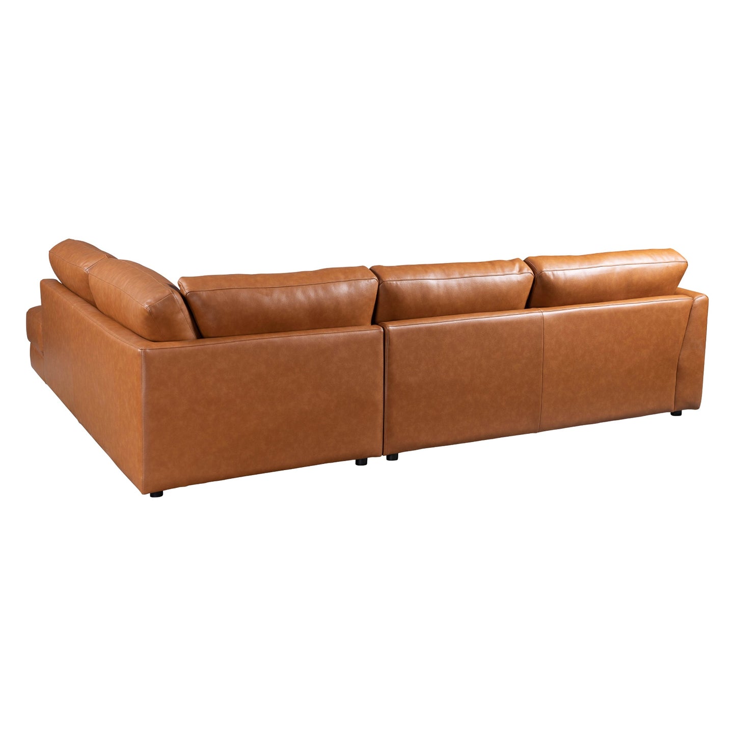 Glander 108" Cognac Leather Sectional Sofa Right Facing