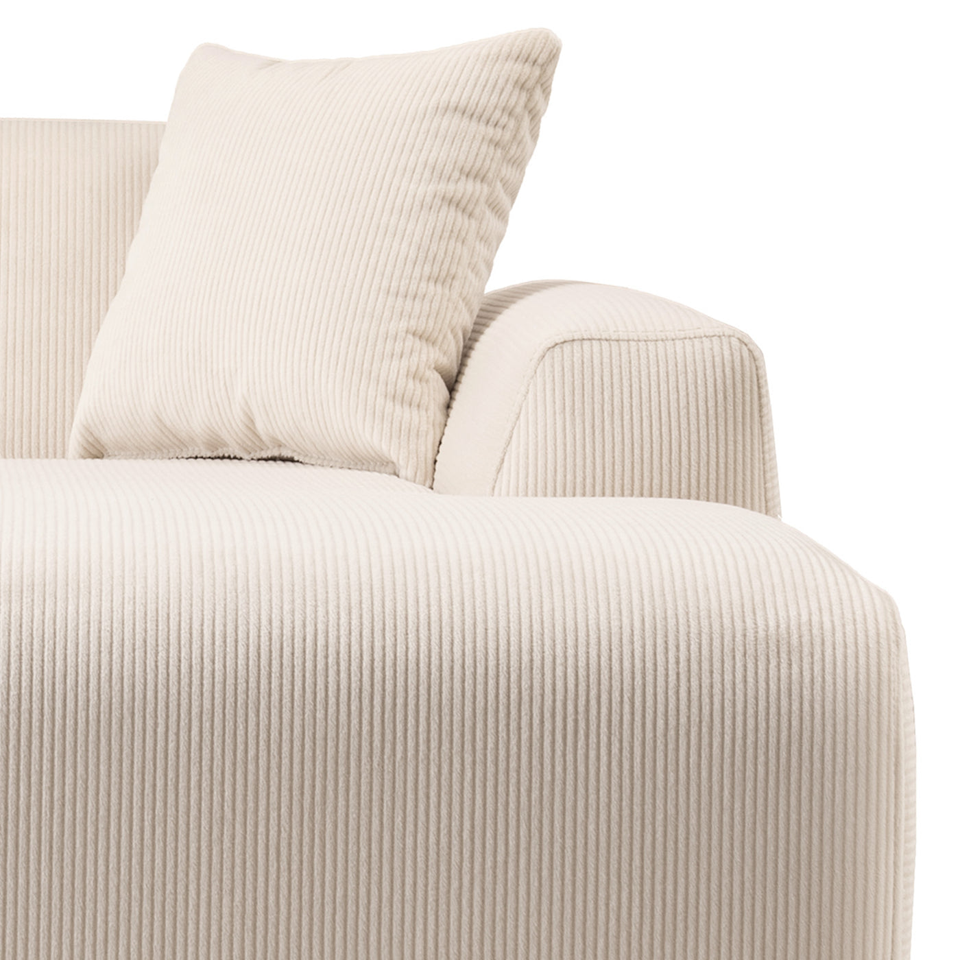 Mar U Shape Corner Sofa  Cream Corduroy