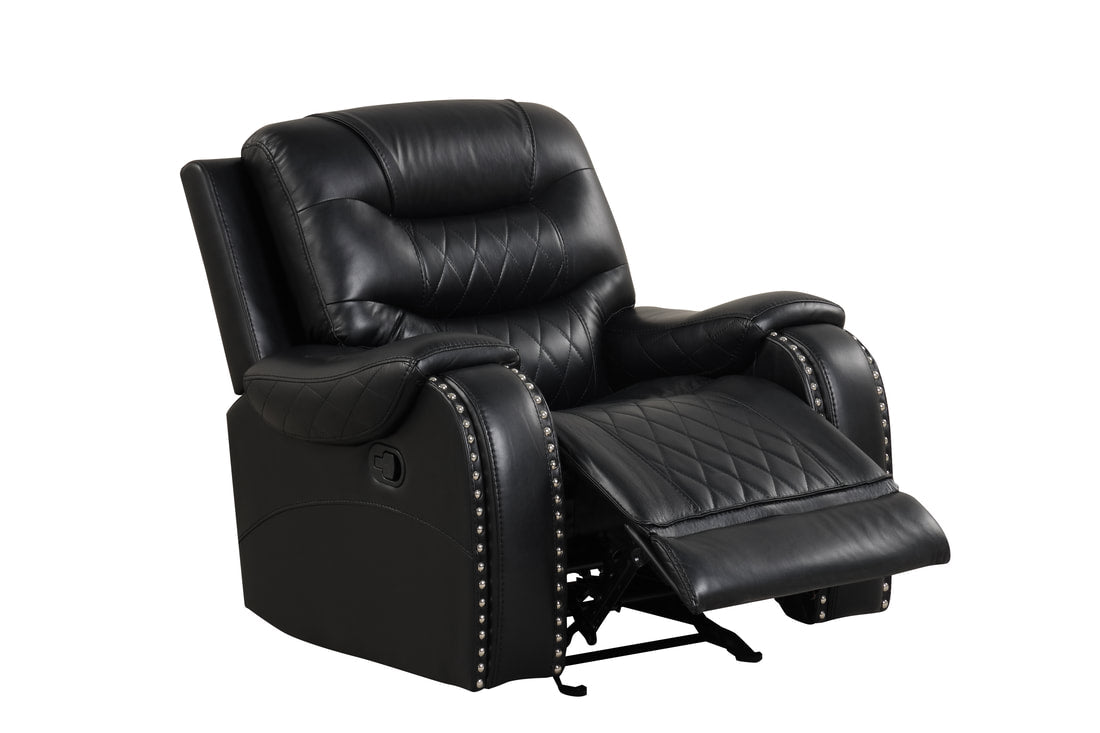 Ashley2001 Black 3pc OVERSIZED Reclining Set