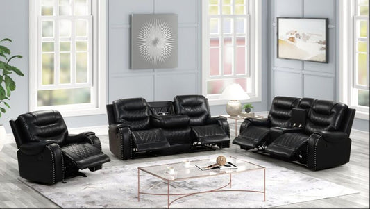 Ashley2001 Black 3pc OVERSIZED Reclining Set