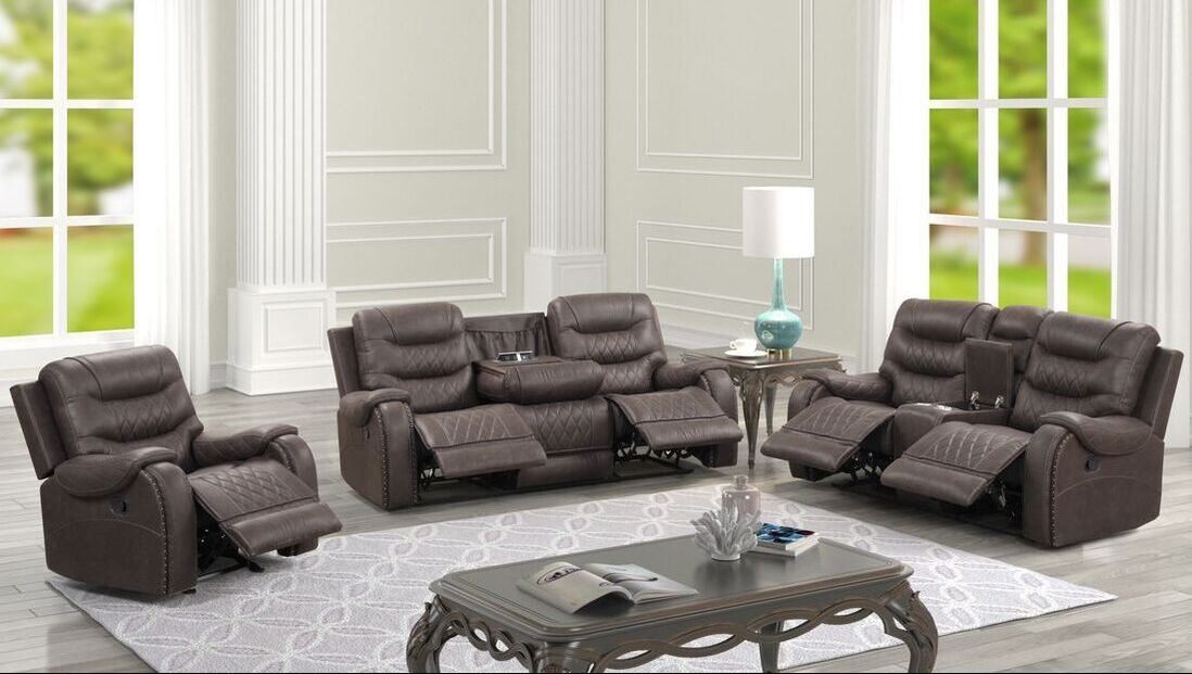 Ashley3002 Chocolate OVERSIZED 3PC Reclining Set