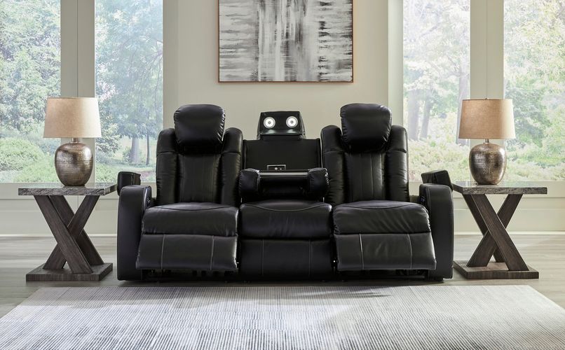 Caveman Den Midnight POWER Reclining Sofa and Loveseat 90703