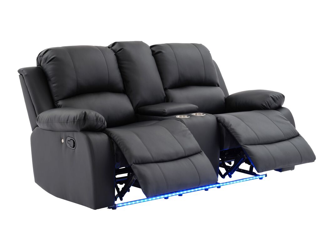 Daytona Black LED 3pc Reclining Set