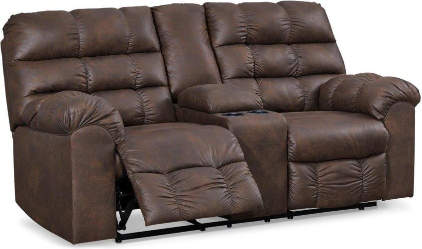 Derwin Nut Reclining Sofa and Loveseat 28401