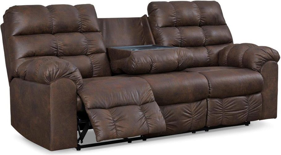 Derwin Nut Reclining Sofa and Loveseat 28401