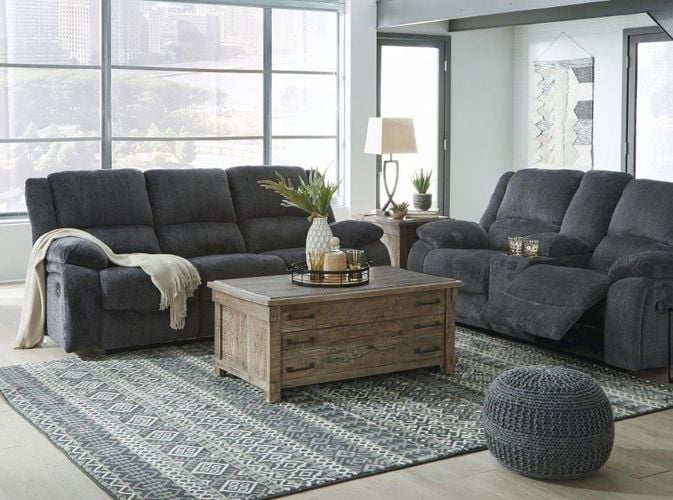 Draycoll Slate Reclining Sofa & Loveseat 76504