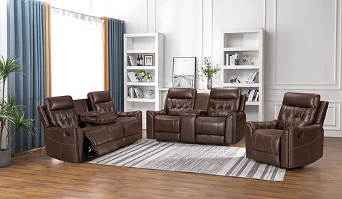 Rita Brown 3pc Reclining Set S6500