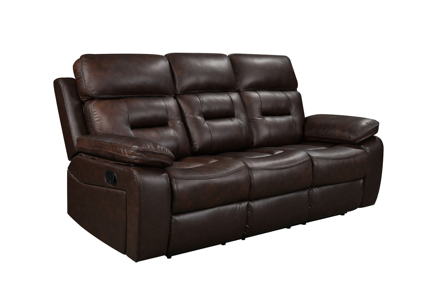 Dallas Brown LEATHER 3pc Reclining Set S8232