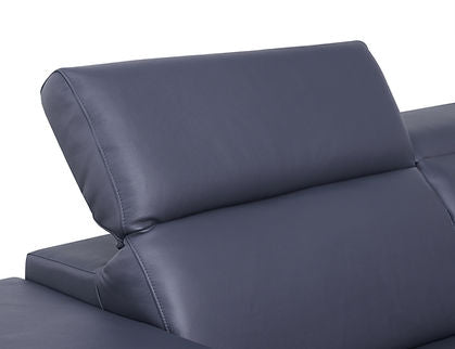 Favo Navy Italian Leather Sectional MI-1255