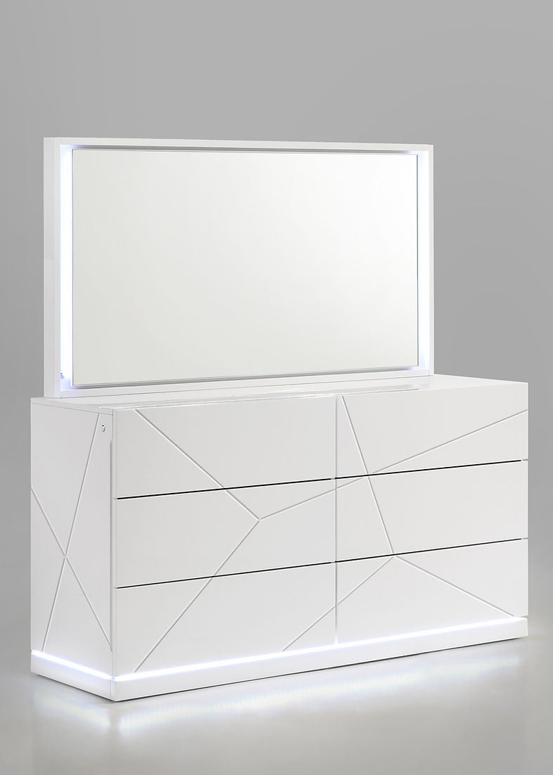 Lana White LED Bedroom Set B85