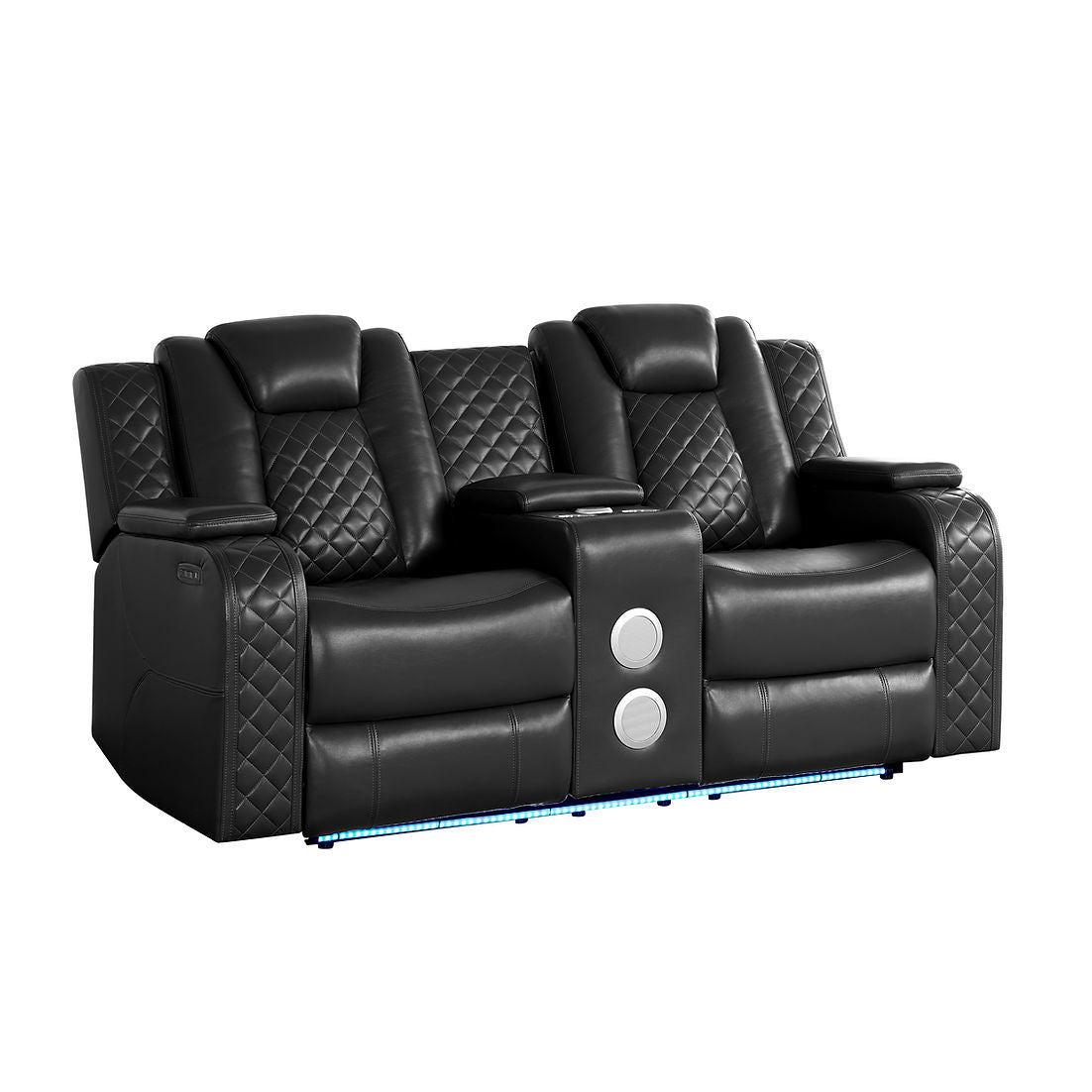 Eclipse Black POWER/LED/BLUETOOTH SPEAKERS 3pc Reclining Set S3480