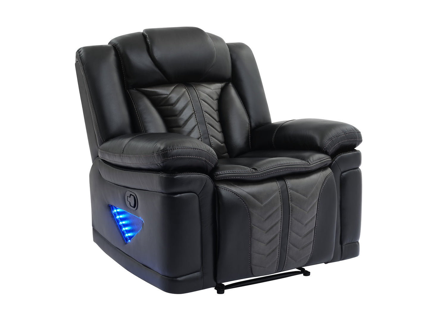 Prime Time LED/BLUETOOTH SPEAKERS 3pc Black Reclining Set S2024