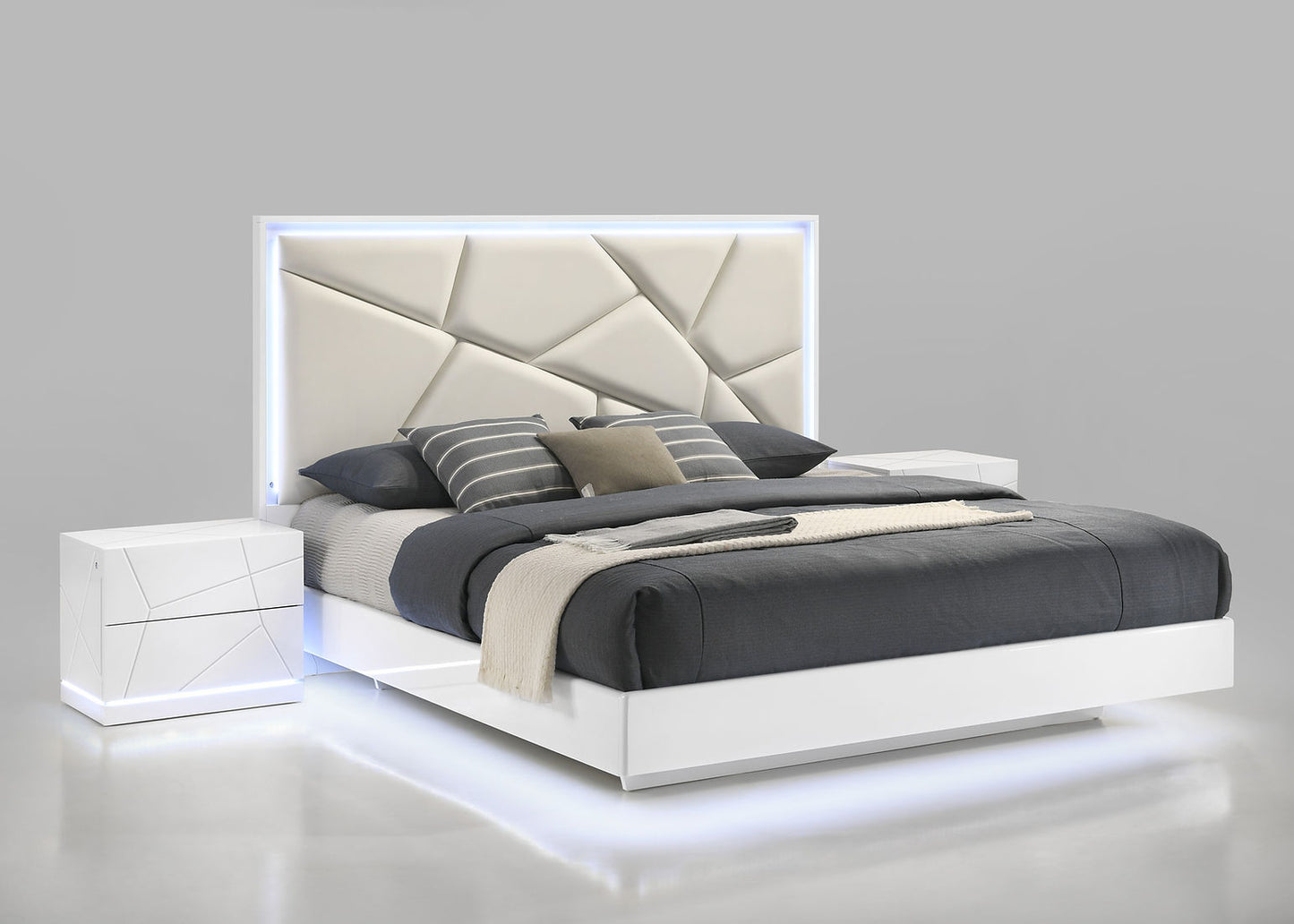 Lana White LED Bedroom Set B85