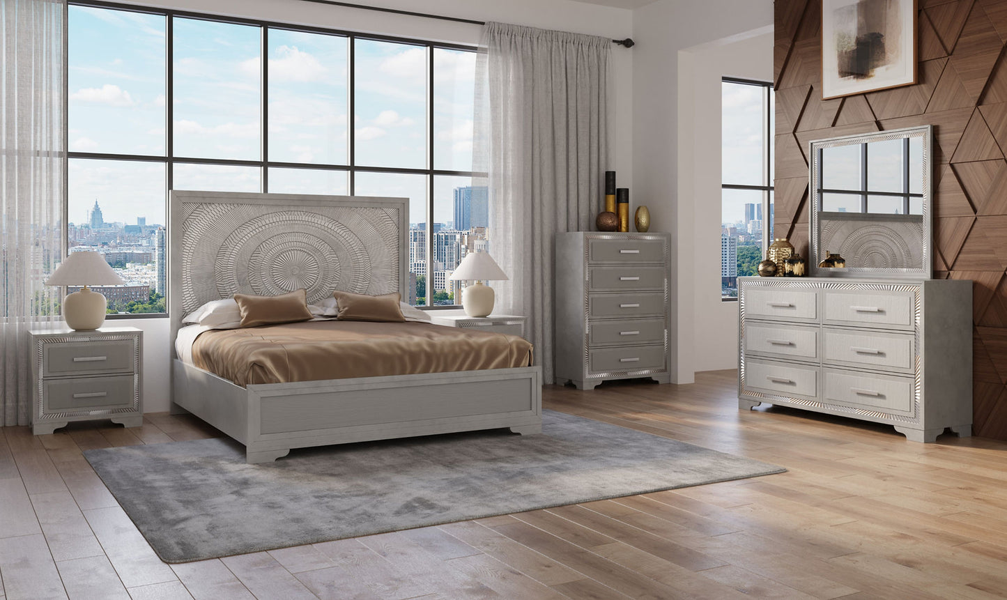 Miramar Grey Panel Bedroom Set B5950