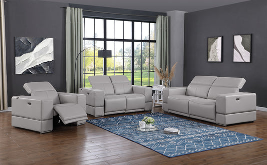 Franco Light Grey POWER 3pc Reclining Set MI-1122