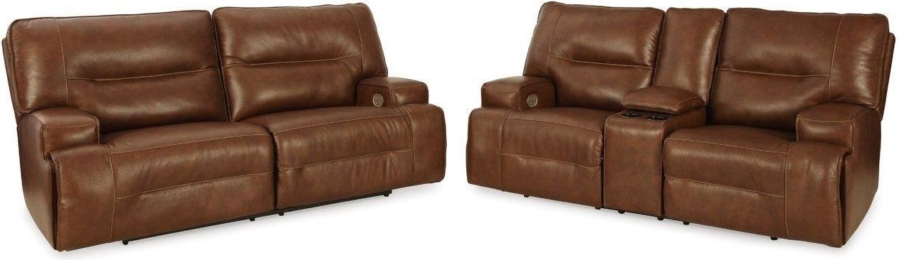 Francesca Auburn POWER Reclining Sofa and Loveseat U25705