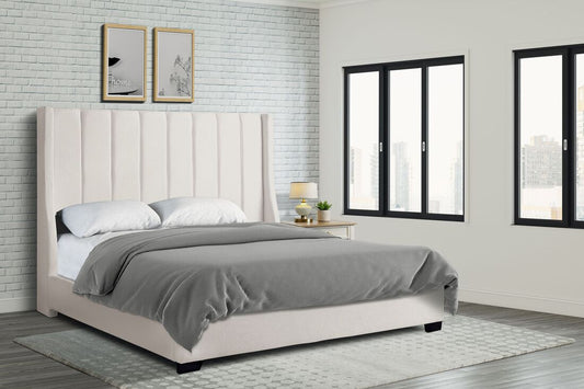 Diamond Light Gray Linen 6 FT King Bed | HH401