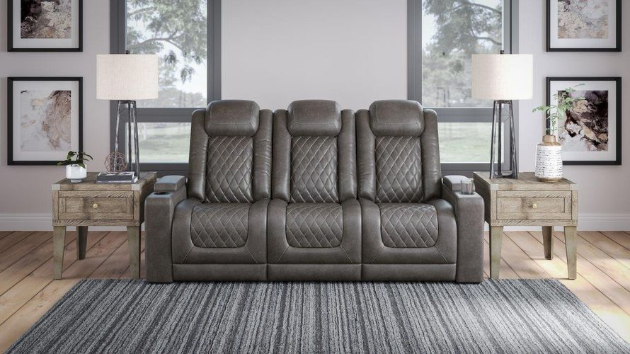 Hyllmont Gray POWER Reclining Sofa and Loveseat  93003