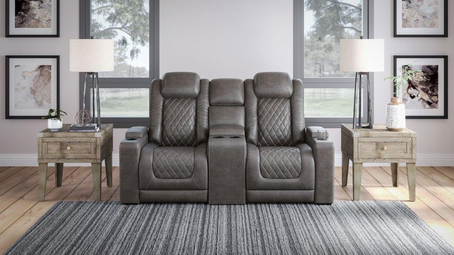 Hyllmont Gray POWER Reclining Sofa and Loveseat  93003