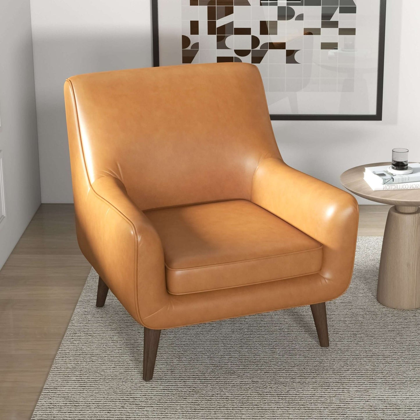 Alex Tan Genuine Leather Lounge Chair