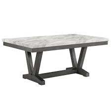 Vance Gray Faux Marble Dining Set 1318