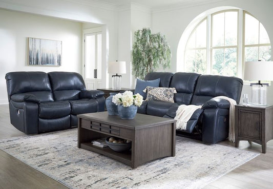 Leesworth Ocean Power Reclining Sofa and Loveseat U43809