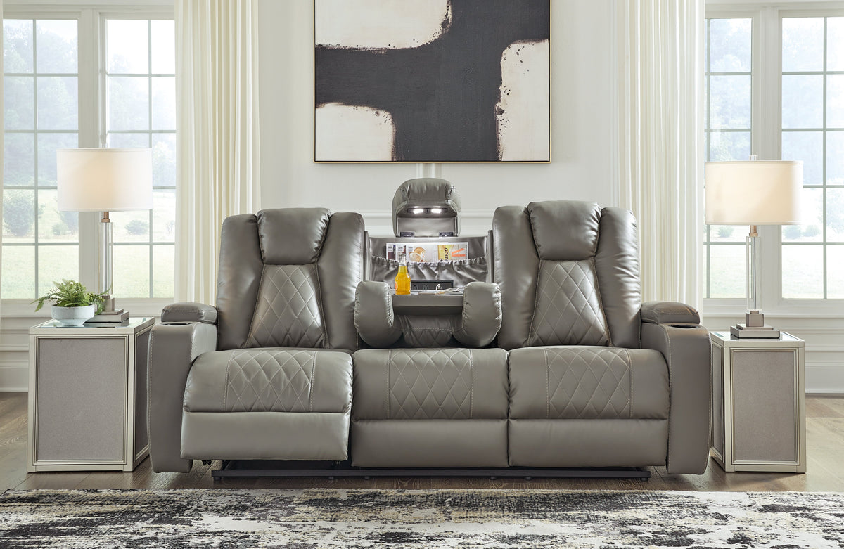 Mancin Gray Reclining Sofa and Loveseat 29702