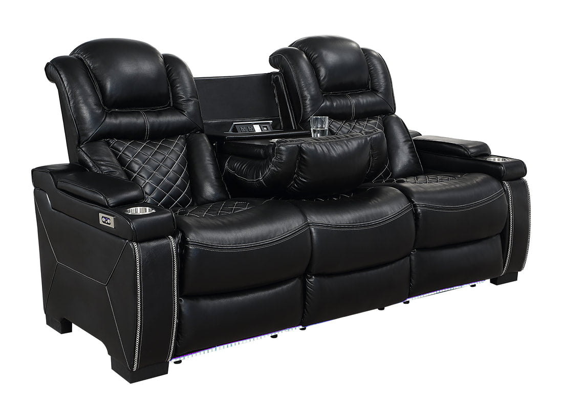 Romina Black POWER 3pc Reclining Set