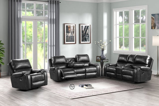 Titan Black OVERSIZED 3PC Reclining Set 2004