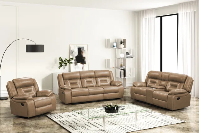 Luka20 Light Brown OVERSIZED 3PC Reclining Set