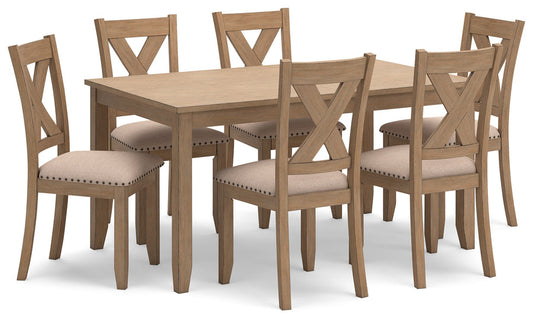 Sanbriar Light Brown 7pc  Dining Room Set