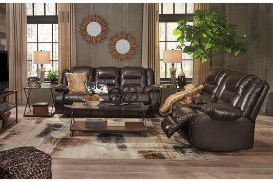 Vacherie Chocolate Reclining Sofa & Loveseat 79307