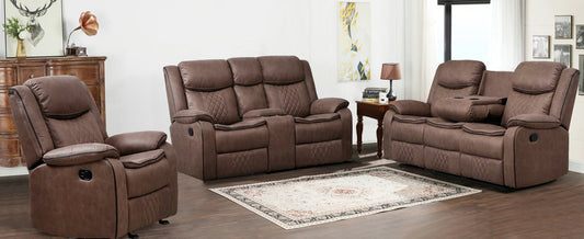 Weston Brown 3pc Reclining Set