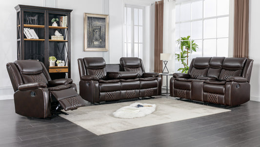 Weston Espresso 3pc Reclining Set