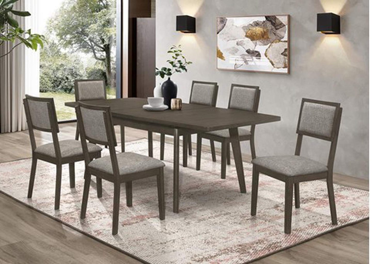 Ember Gray/Brown Dining Set 2133