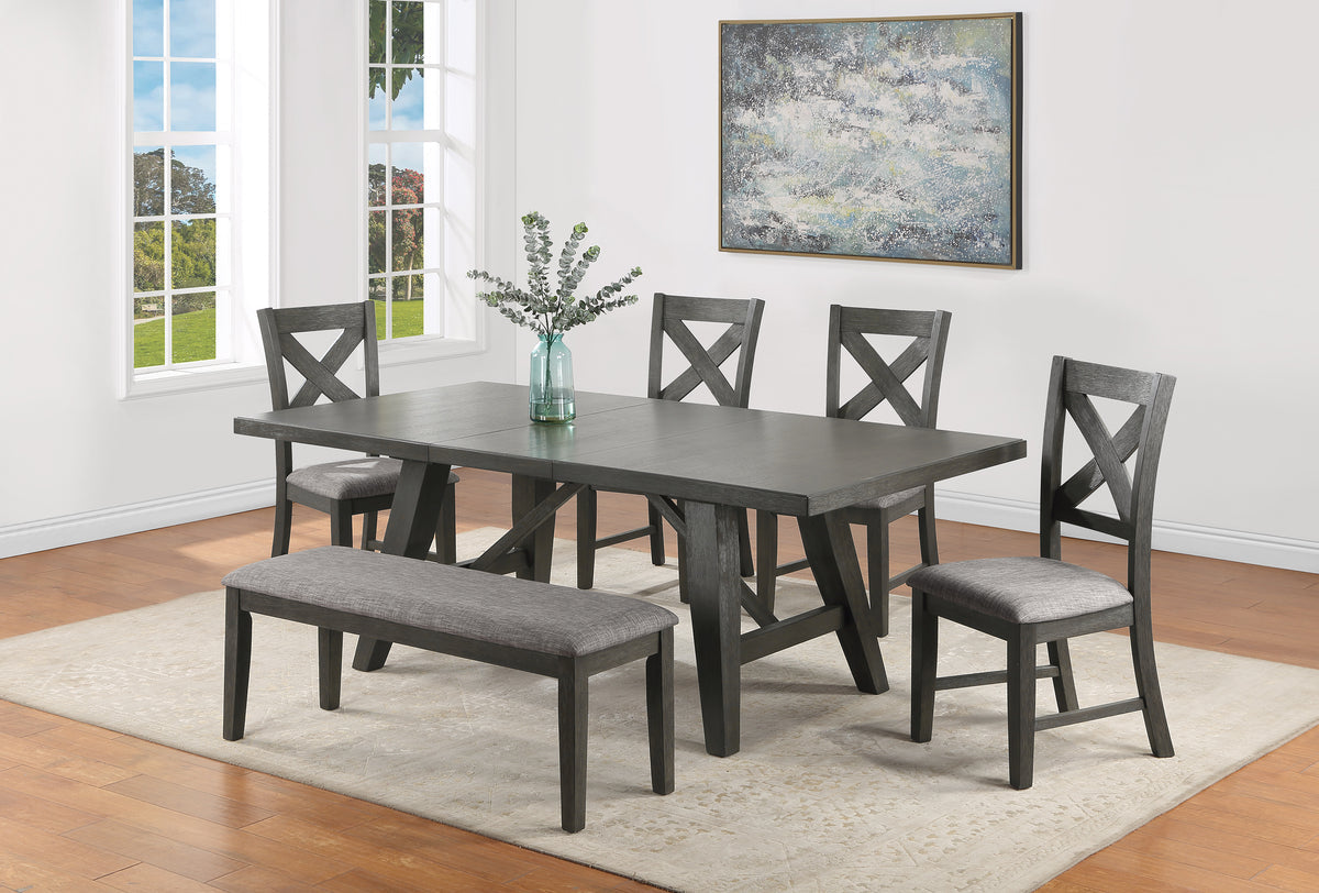 Rufus Grayish Brown Extendable Dining Set

2218